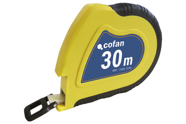 Cofan – Cinta Métrica de Acero con Punta Magnética | Recubrimiento Nylon | Carcasa ABS | 30 y 50 m